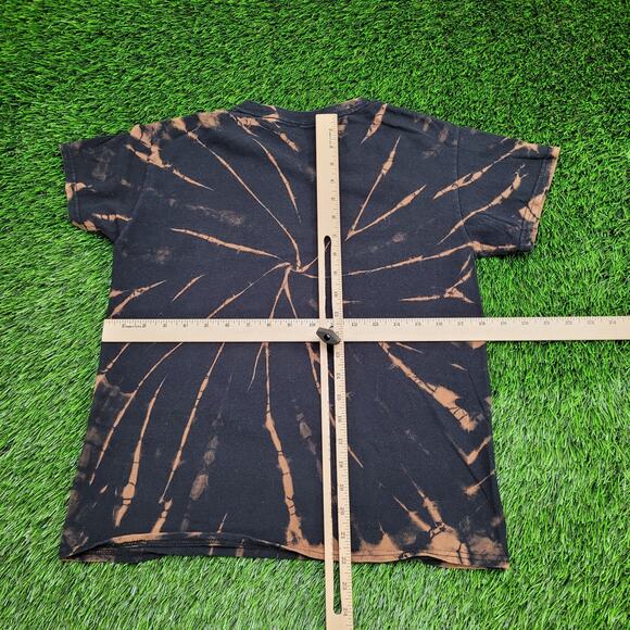 Savage-Vines Skull Rose Shirt Womens Small 18x22 Bleached Black - Picture 3 of 11